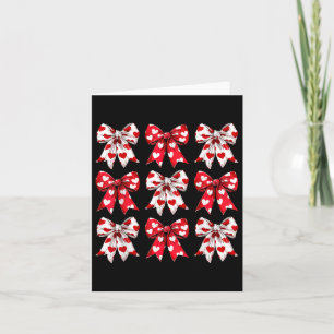 Carte Valentines Jour Coeur Coquette Bow Femmes Filles E