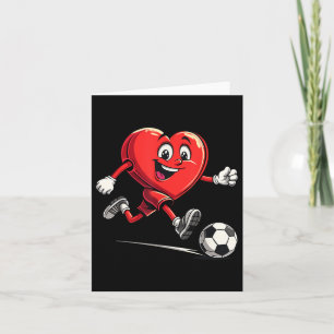 Carte Valentines Jour Coeur Jouer Au Football Pour Garço