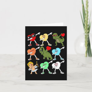 Carte Valentines Jour Dabbing Coeurs Cupid T Rex Dino Da