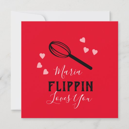 Carte Valentines Jour Flippin Aime Vous Coeurs Baker (Devant)
