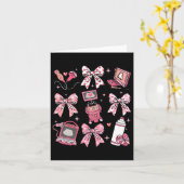 Carte Valentines Jour Sonographe Infirmière Coquette Bow (Fleur jaune)
