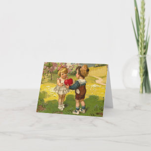 Carte - Valentine's Love Little Boy Girl Heart