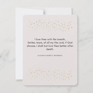 Carte Valentine's Love poem, Elizabeth Barrett Browning