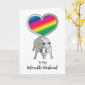 Carte Valentines Maris Gay Rainbow Cats Card (Fleur jaune)