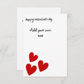 Carte Valentines personnalisable (Devant / Derrière)