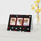 Carte Valentines personnalisées pour animaux (Fleur jaune)