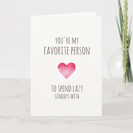 Carte Valentines personne préférée (Devant)