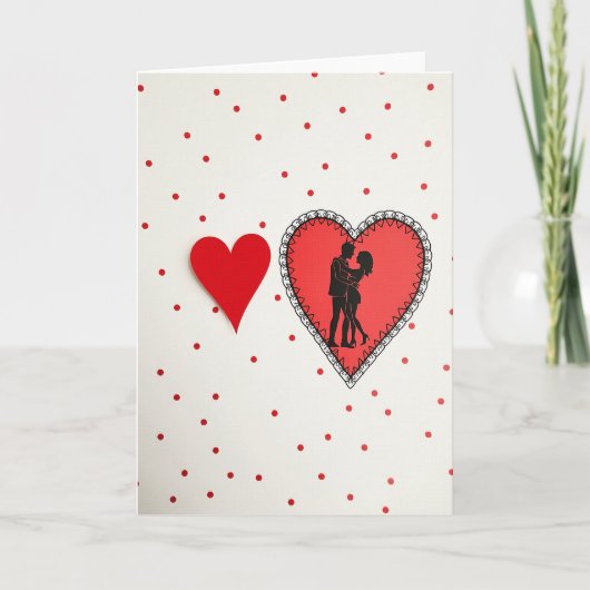 Carte Valentines Polka Dot Love Card (Devant)