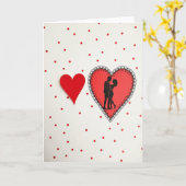 Carte Valentines Polka Dot Love Card (Fleur jaune)