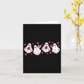 Carte Valentines Rétro Jour mignonne Ghost Boo Femmes Éf (Fleur jaune)