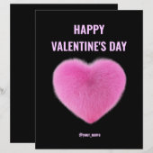 Carte Valentines rose moderne (Devant / Derrière)