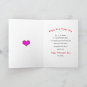 Carte Valentines  Son Red Bunny Heart Balloons (Intérieur)