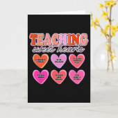 Carte Valentine's Teacher Shirts Teaching Sweethearts, I (Fleur jaune)