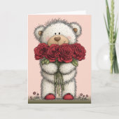 Carte Valentines Teddy Bear (Devant)