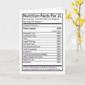 Carte Valeur nutritive pour un 2L (Fleur jaune)