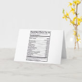 Carte Valeur nutritive pour un 3L (Fleur jaune)