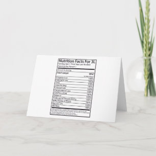 Carte Valeur nutritive pour un 3L