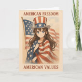 Carte Valeurs Américaines Fille Anime (Devant)