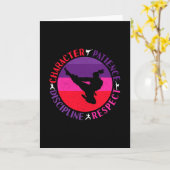 Carte Valeurs fondamentales des arts martiaux - Karate (Fleur jaune)