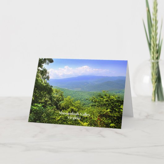 Carte Vallée de Shenandoah, Virginie (Devant)