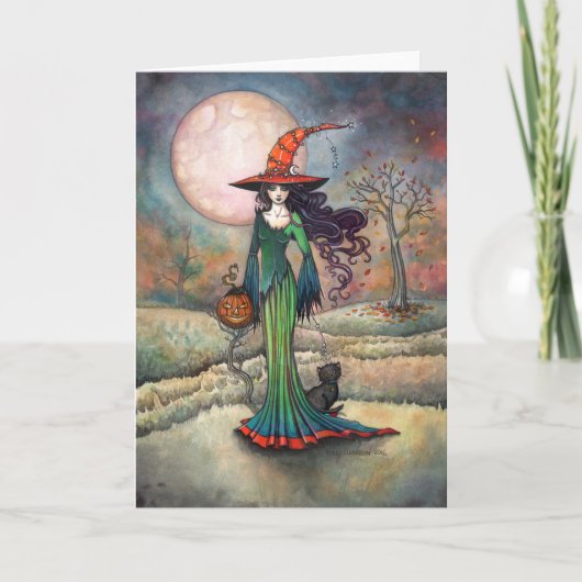 Carte Vallée Lune Halloween Witch Art Molly Harrison (Devant)