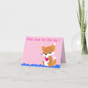 Carte Vallentines Fox mignonne