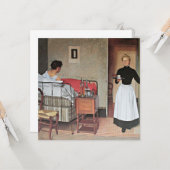 Carte Vallotton - Le Patient, peinture fine art (Devant/Arrière en situation)