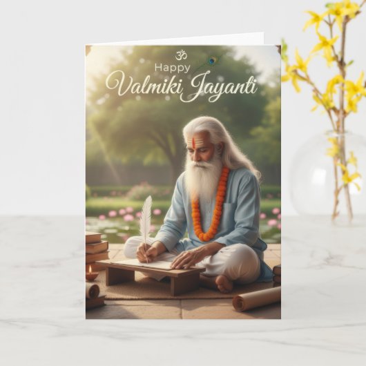 Carte Valmiki jayanti (Fleur jaune)