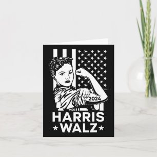 Carte Valse 2024 Drapeau américain Kamala Harris Tim Wal
