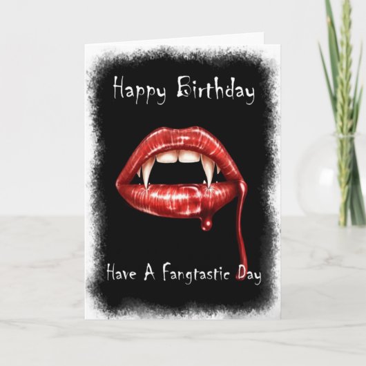 Carte Vampir Anniversaire - Avoir Une Fangtastic D (Devant)