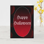 Carte Vampire gothique HappyHalloween (Fleur jaune)