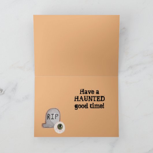 Carte Vampire Haunted House Halloween (Intérieur)