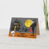 Carte Vampire Haunted House Halloween (Devant)