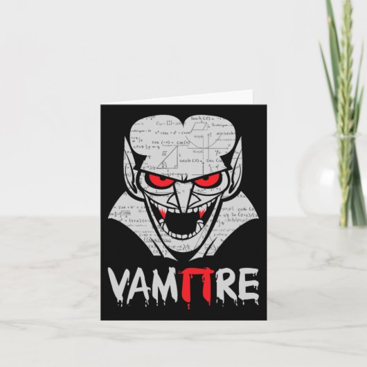 Carte Vampire Pi Costume Halloween Funny Math Science Te (Devant)