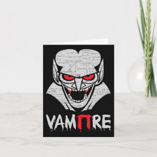 Carte Vampire Pi Costume Halloween Funny Math Science Te