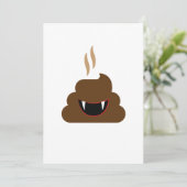 Carte Vampire Poop Emoji Funny Halloween (Debout devant)