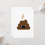 Carte Vampire Poop Emoji Funny Halloween (Devant/Arrière en situation)