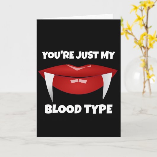 CARTE VAMPIRE ROMANTIQUE FUNNY ANNIVERTHDAGE GREETING CA (Fleur jaune)