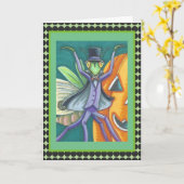 CARTE VAMPIRE TRANSYLVANIE PRIER MANTIS GREETING CARD (Fleur jaune)