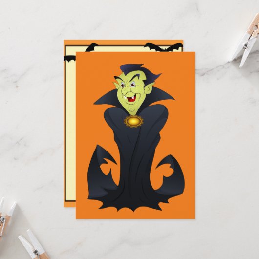 Carte Vampires d'Halloween (Devant/Arrière en situation)
