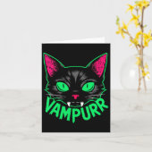 Carte Vampurr Chat Vampire Kitty Halloween Chats Éffraya (Fleur jaune)