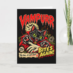 Carte Vampurr Mords Encore Halloween Chat Vampire Amoure