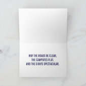 Carte Van aménagé avec tente pop-up Texte personnalisé (Intérieur)