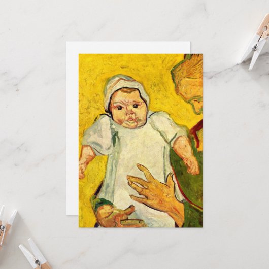 Carte Van Gogh - Augustine Roulin et son bébé (Devant/Arrière en situation)