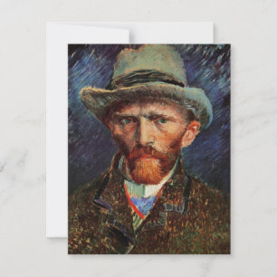 Carte Van Gogh; Autoportrait au chapeau de feutre gris