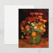 Carte Van Gogh - Bowl avec Zinnias (Devant / Derrière)