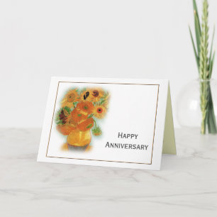 Carte Van Gogh douze tournesols heureux anniversaire