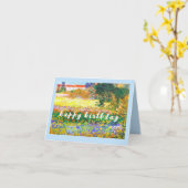 Carte VAN GOGH "Flower Garden with Path" Anniversaire (Fleur jaune)
