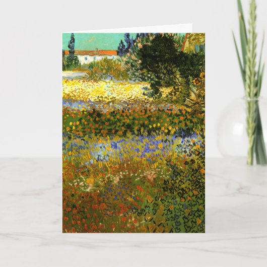 Carte Van Gogh - Jardin florissant, impressionnisme (Devant)