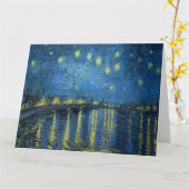 Carte Van Gogh Nuit étoilée sur le Rhône (Fleur jaune)